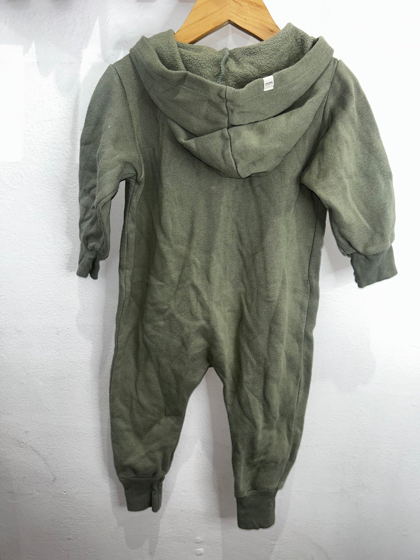 Minimioche olive biker romper 12-18m