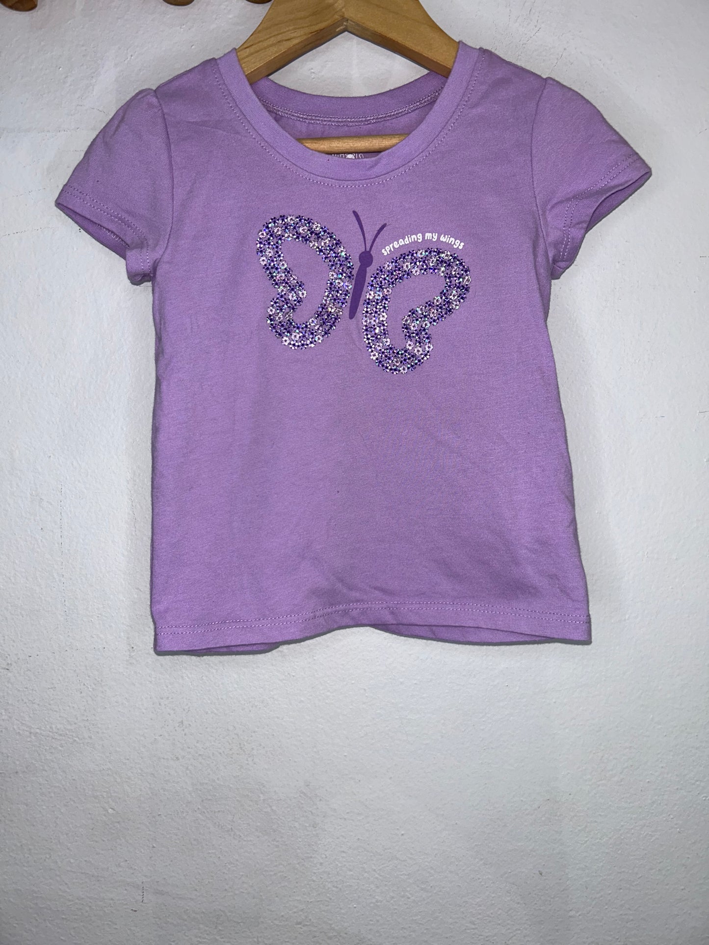Butterfly purple tee 2y