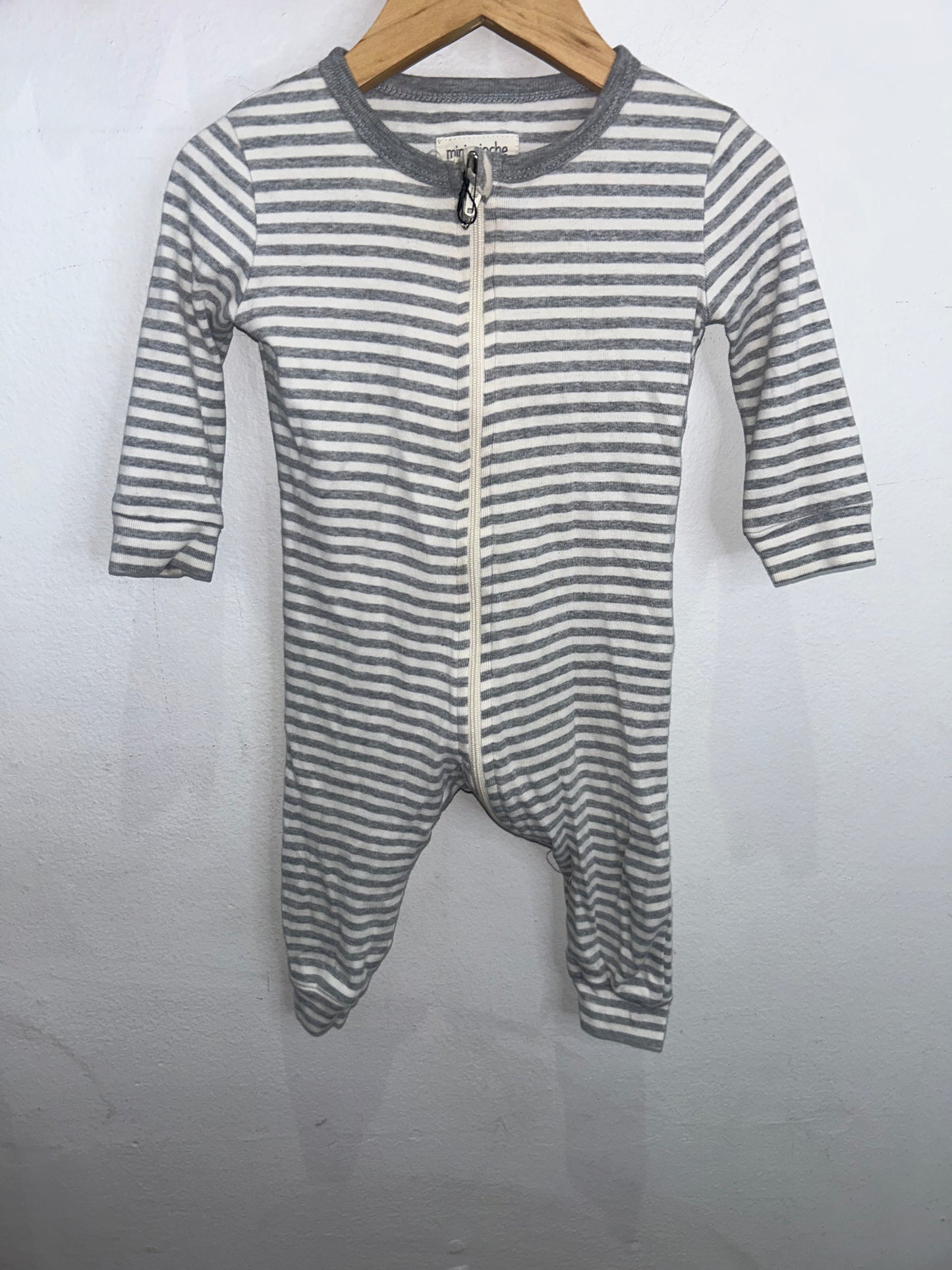 Minimioche grey stripes sleeper 6-12m