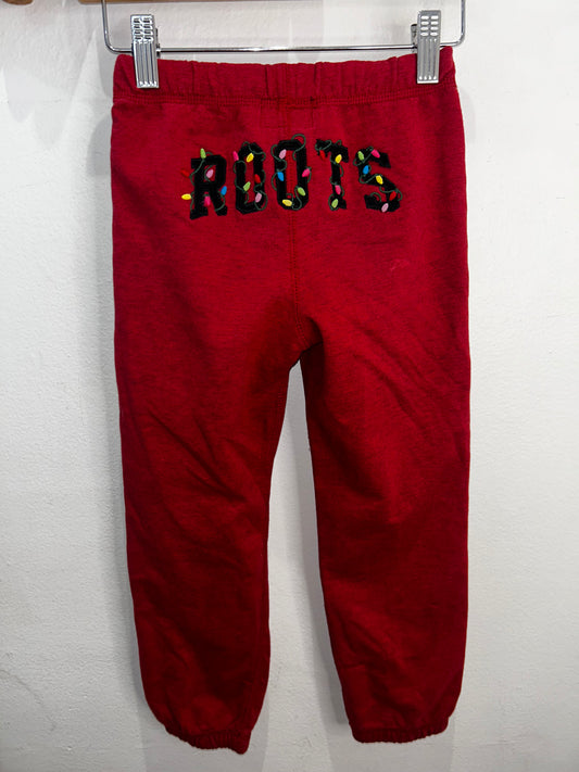 Roots red Christmas lights pants 5y