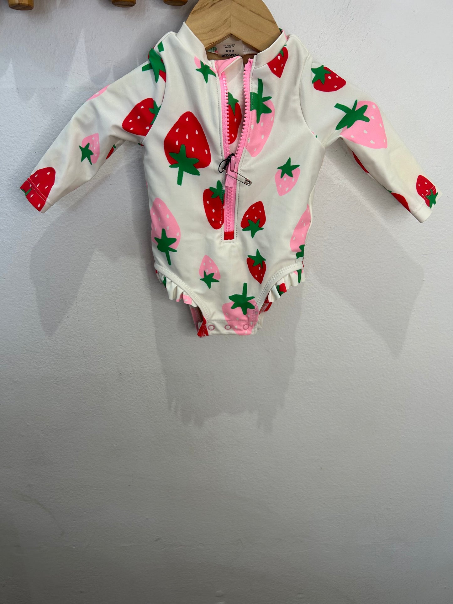 Strawberries swimsuit 0-3m