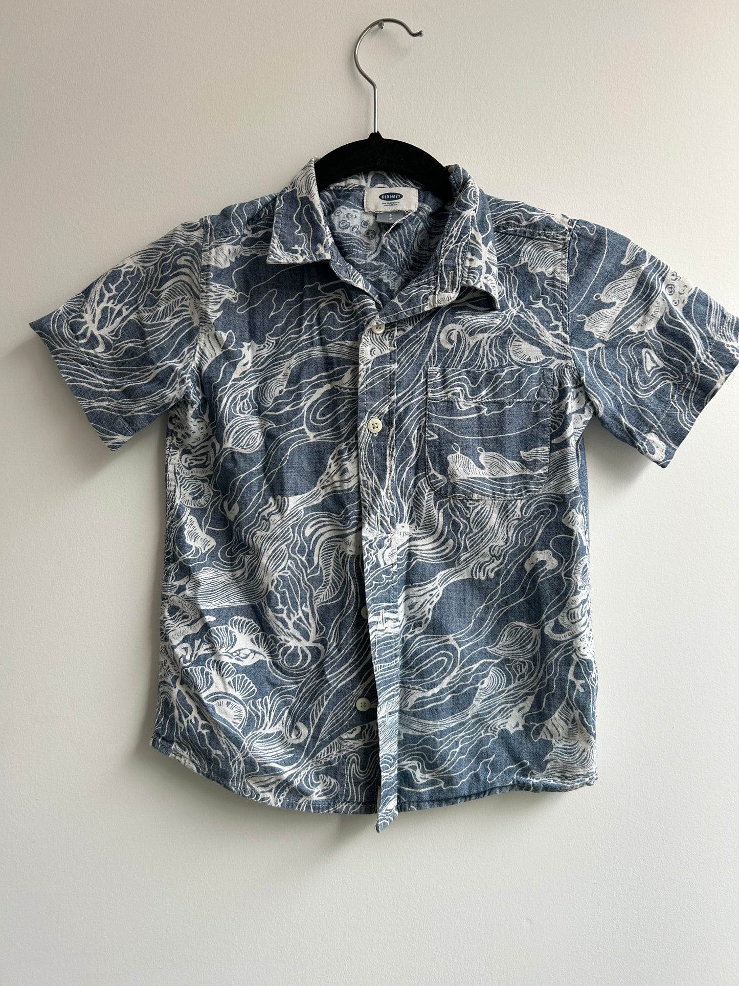 Shirt chambray waves 6-7y