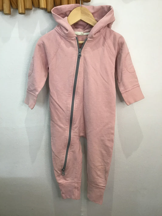 Sapling pink romper 12-18m