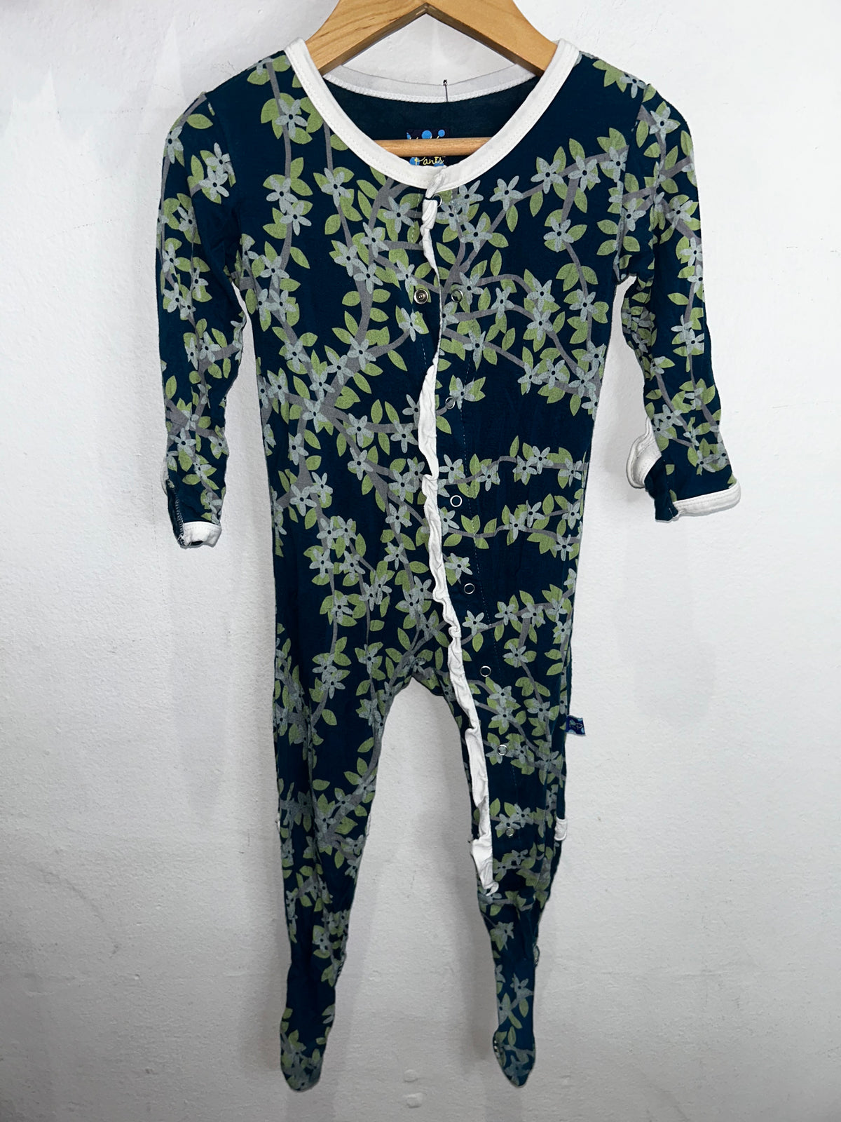 Teal frilly sleeper 12-18m