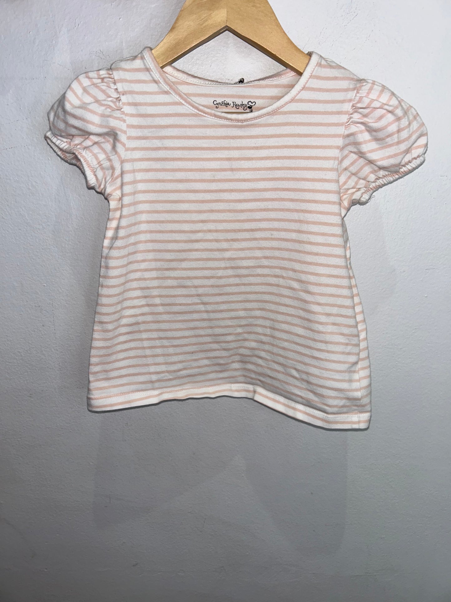 Light pink stripes tee 2y