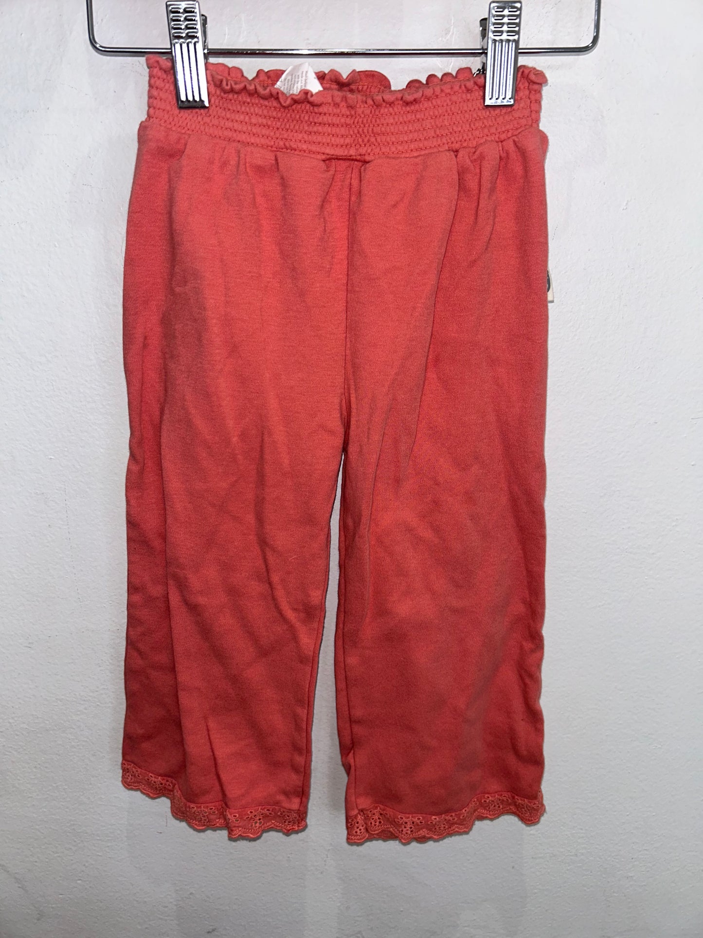 Peach cotton wide-leg pants 3y