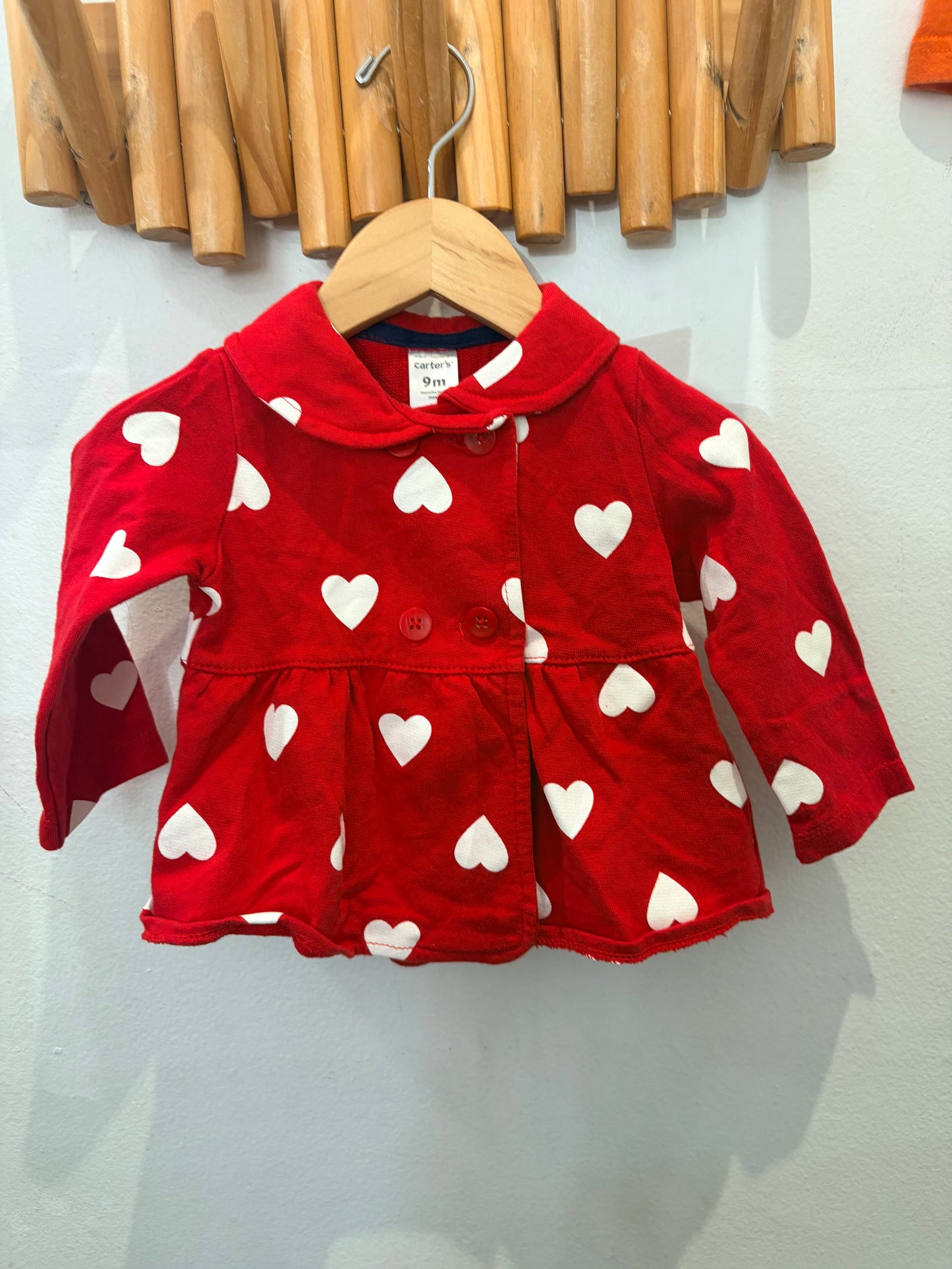 Hearts cotton coat 9m