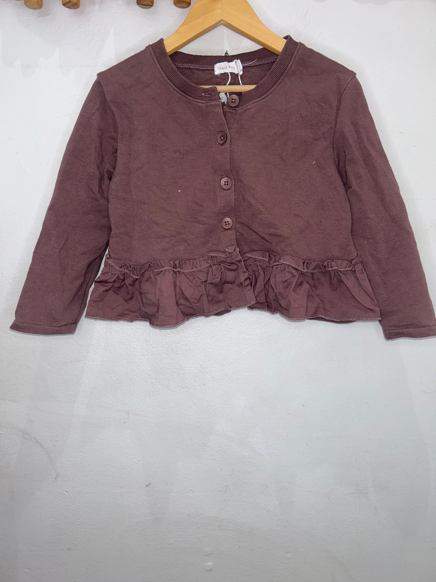 Jamie Kay mauve a-line cardigan 5y