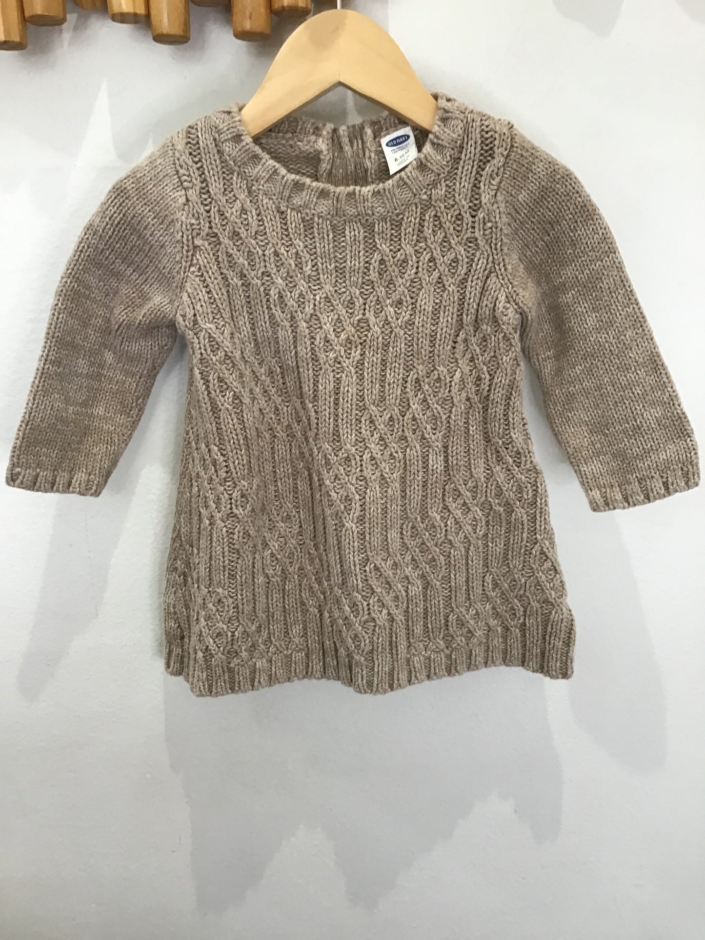 Brown sweater dress 6-12m