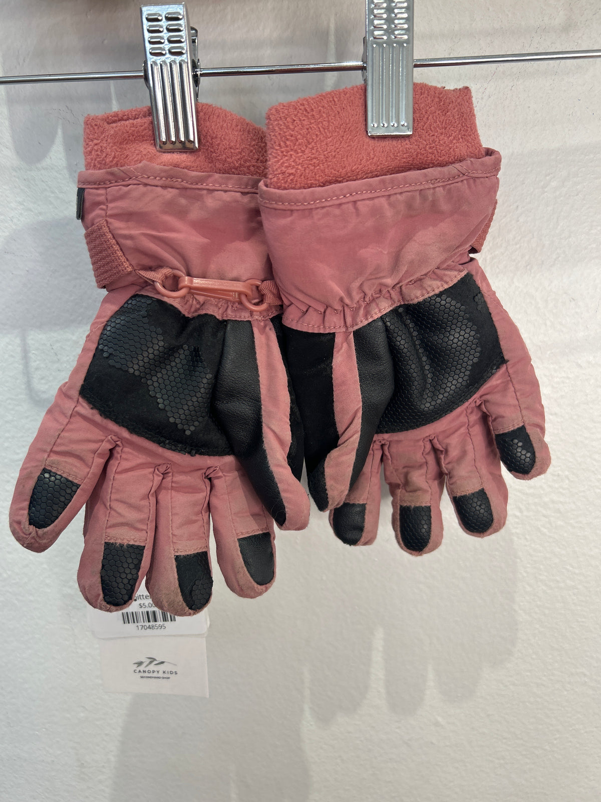 Pink mittens 6-7y*