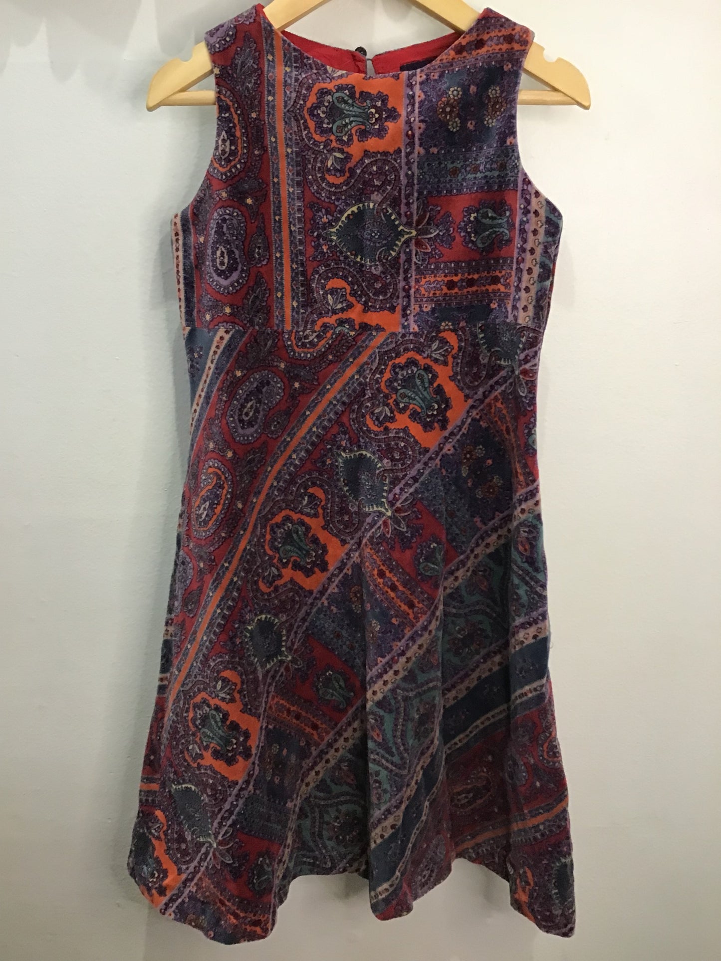 Dress velvet paisley 5y