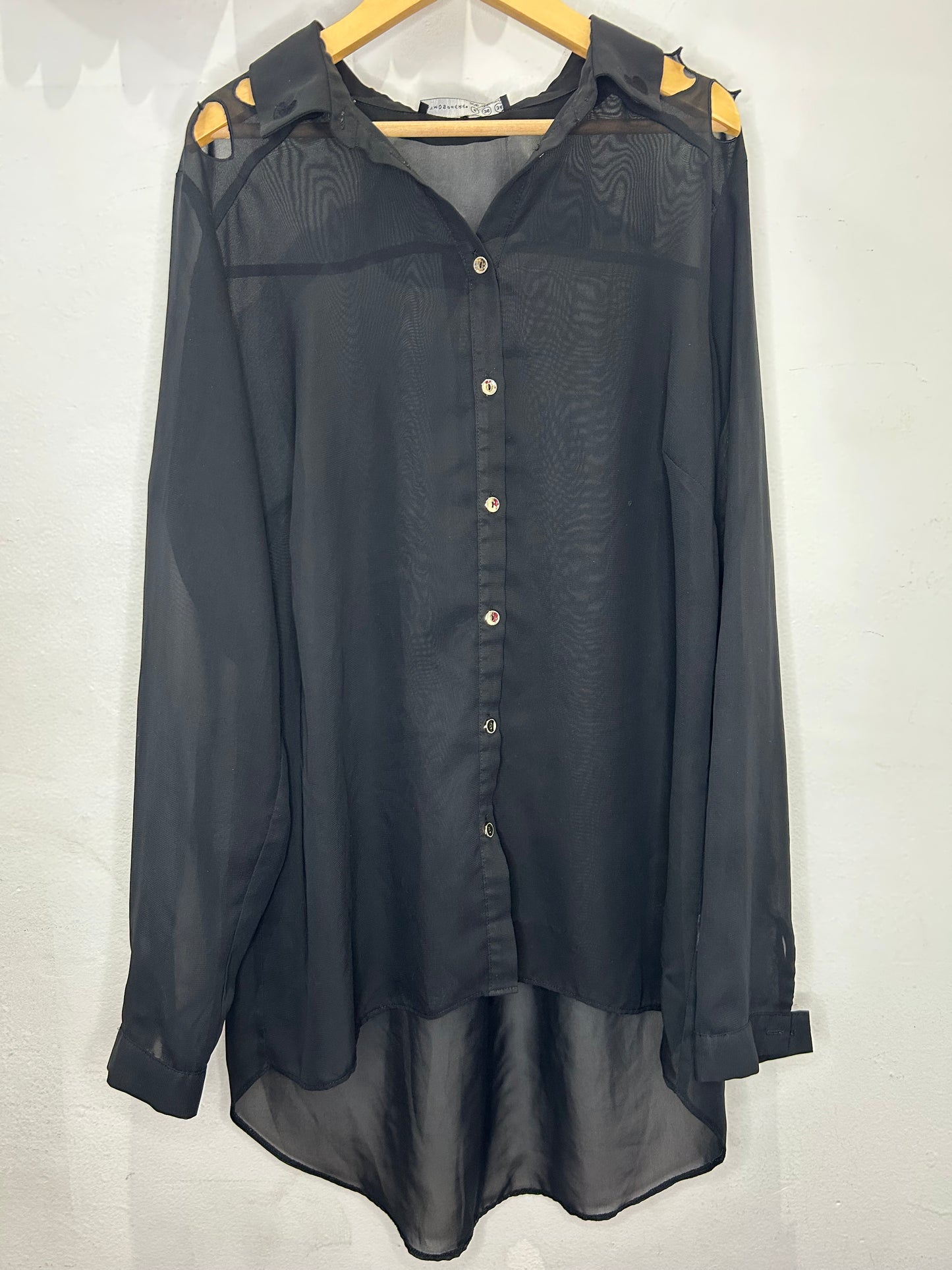 Sheer black shirt- adult S