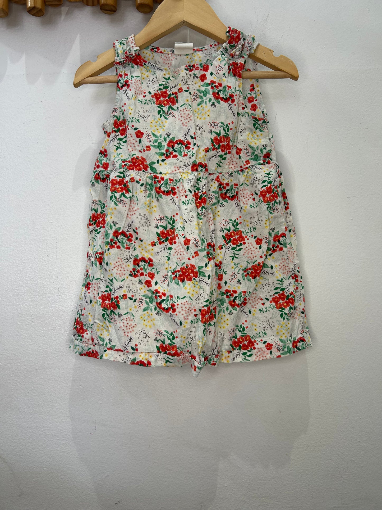 Red bouquets dress 12-18m
