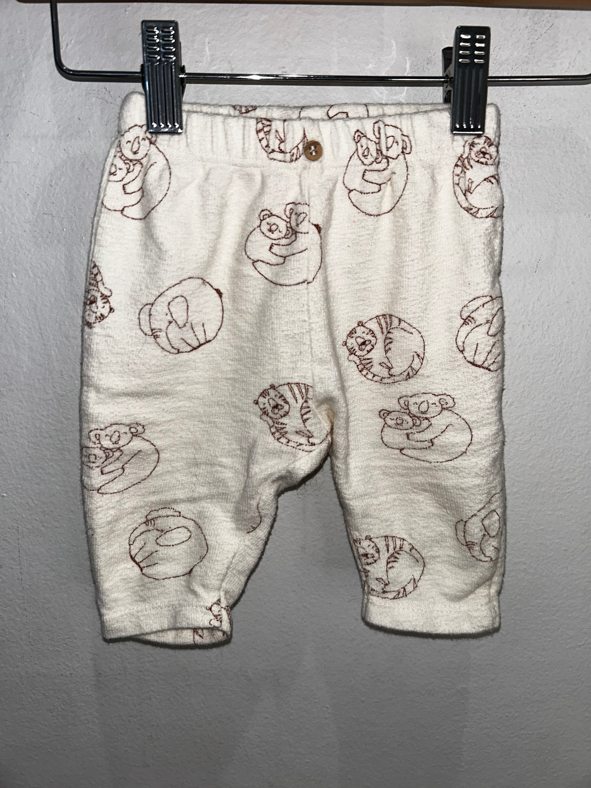 Cuddly animals pants 1-3m