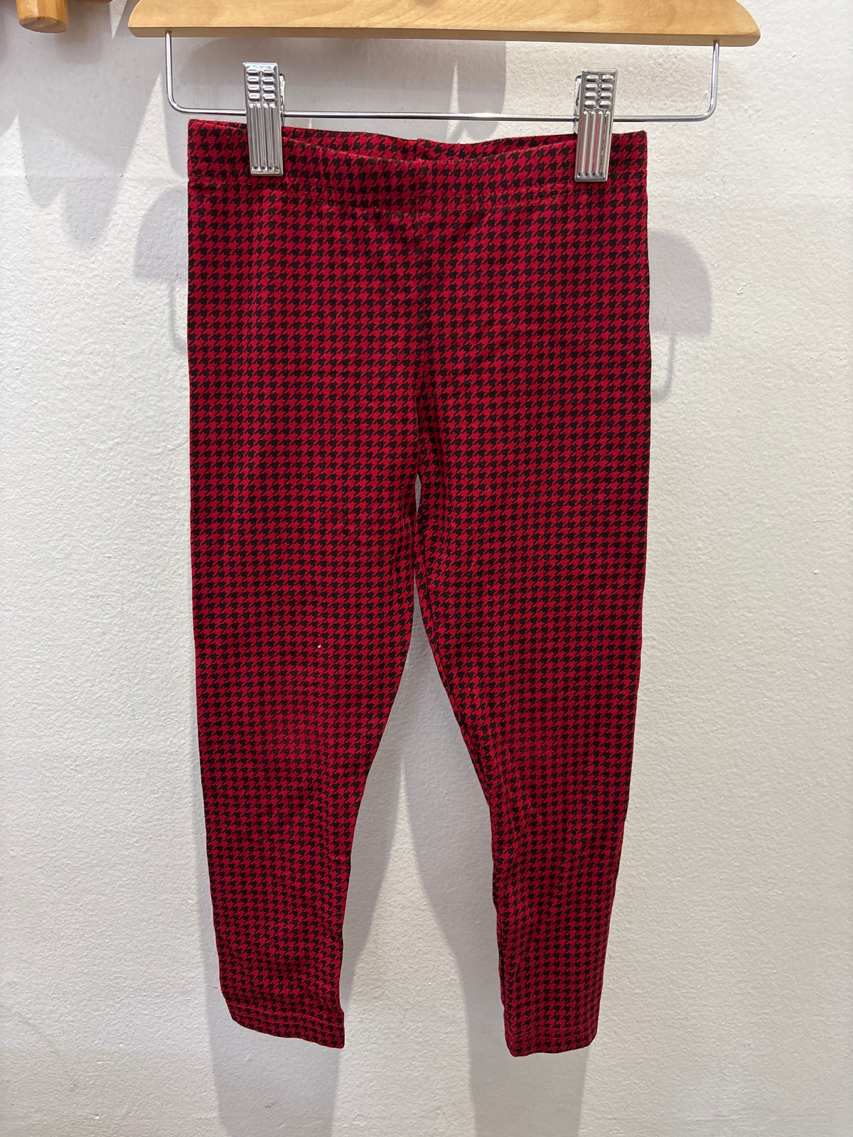 Red print leggings 5y
