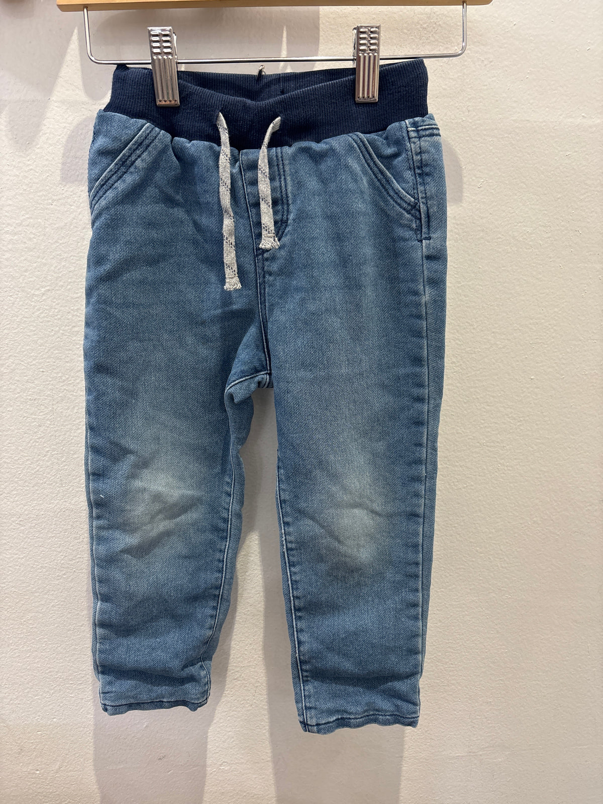 Cotton-lined jogger jeans 2-3y