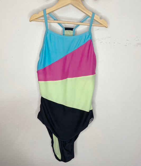 Speedo tri-colour swimsuit 10y