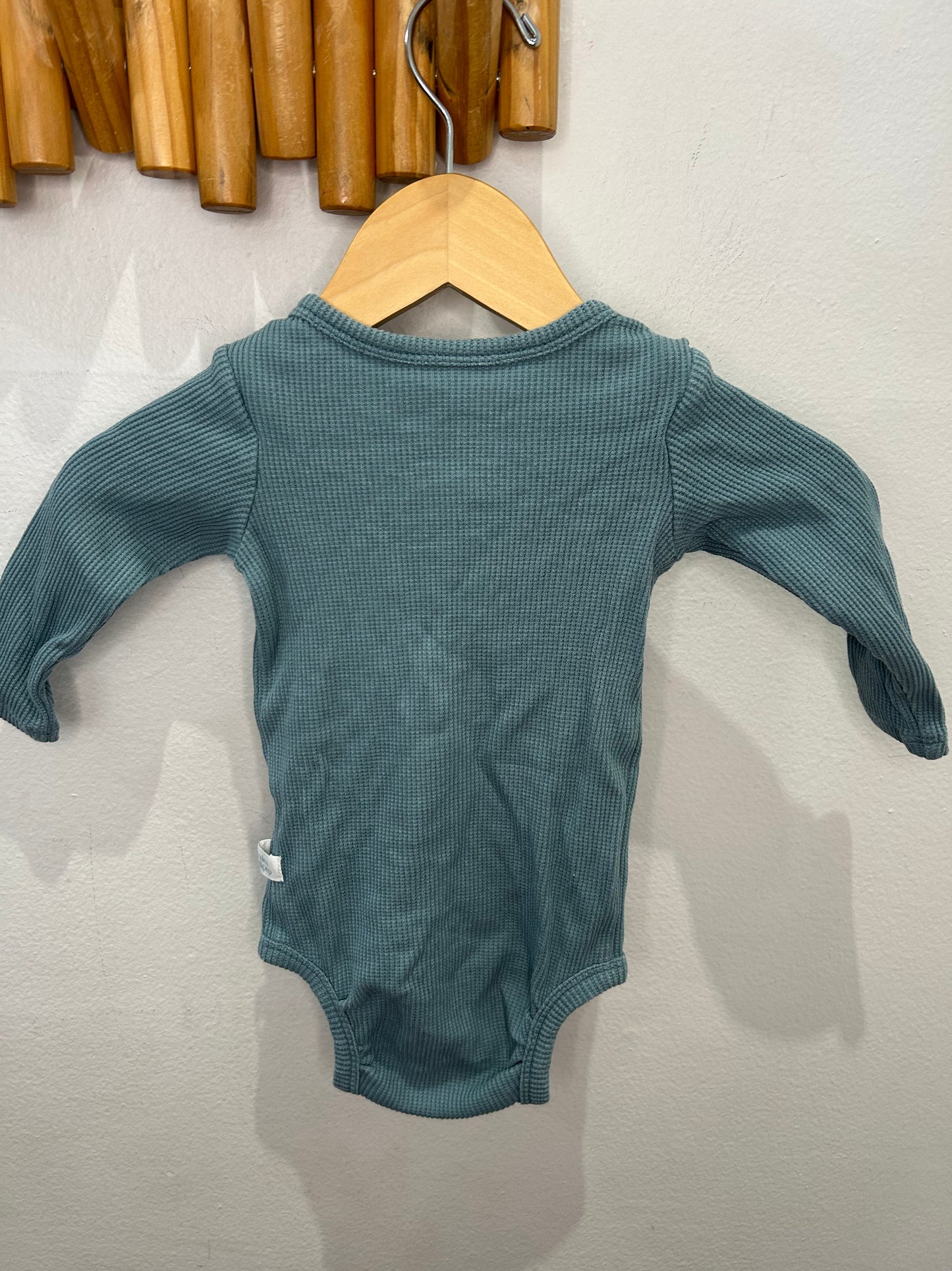 Louloulollipop teal waffle oneise 0-3m