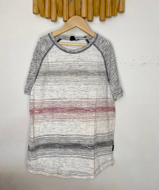 Ocean Current stripe tee 10-12y