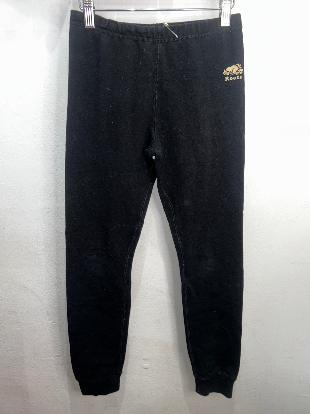 Roots black skinny joggers 11-12y