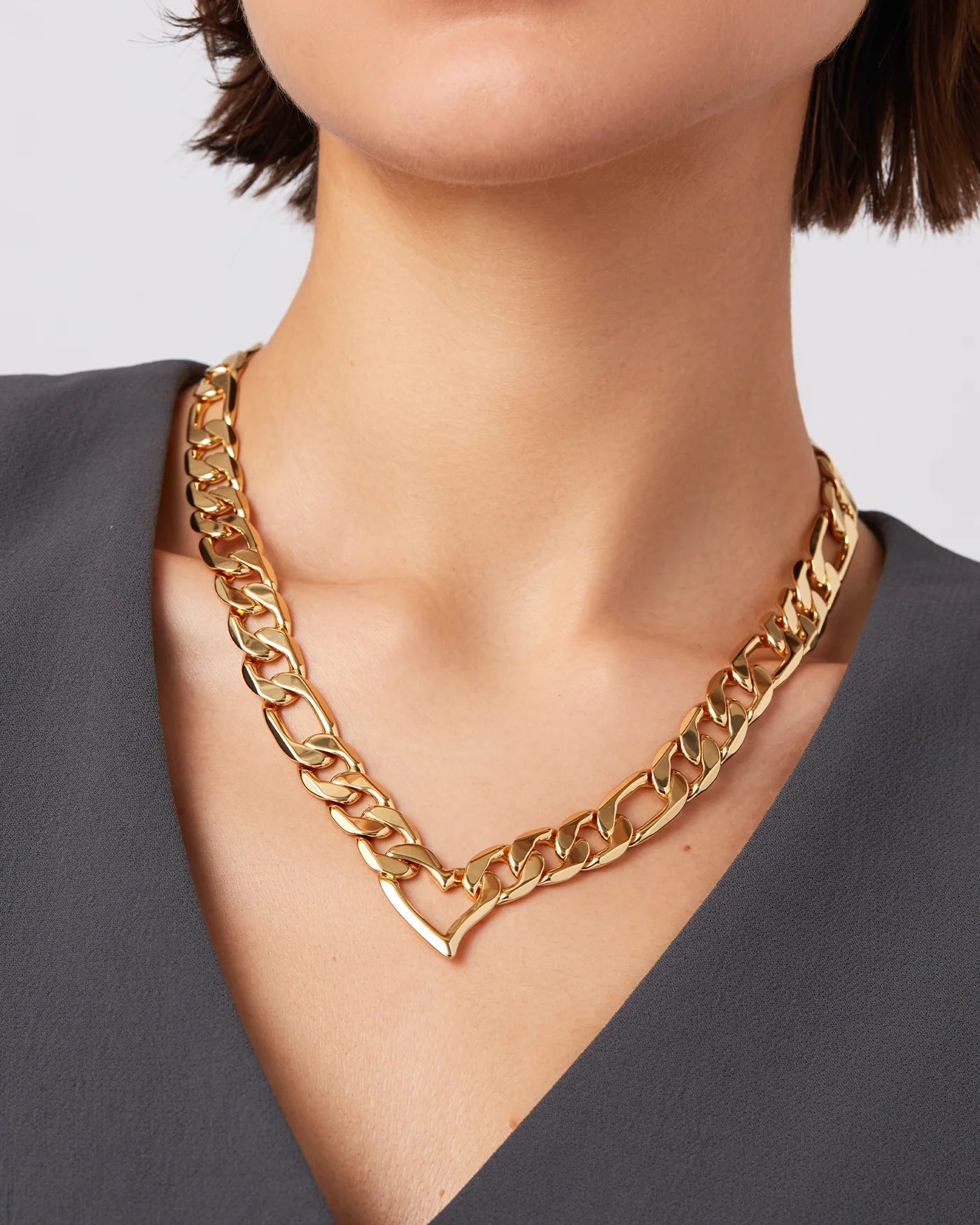 Heart chain necklace
