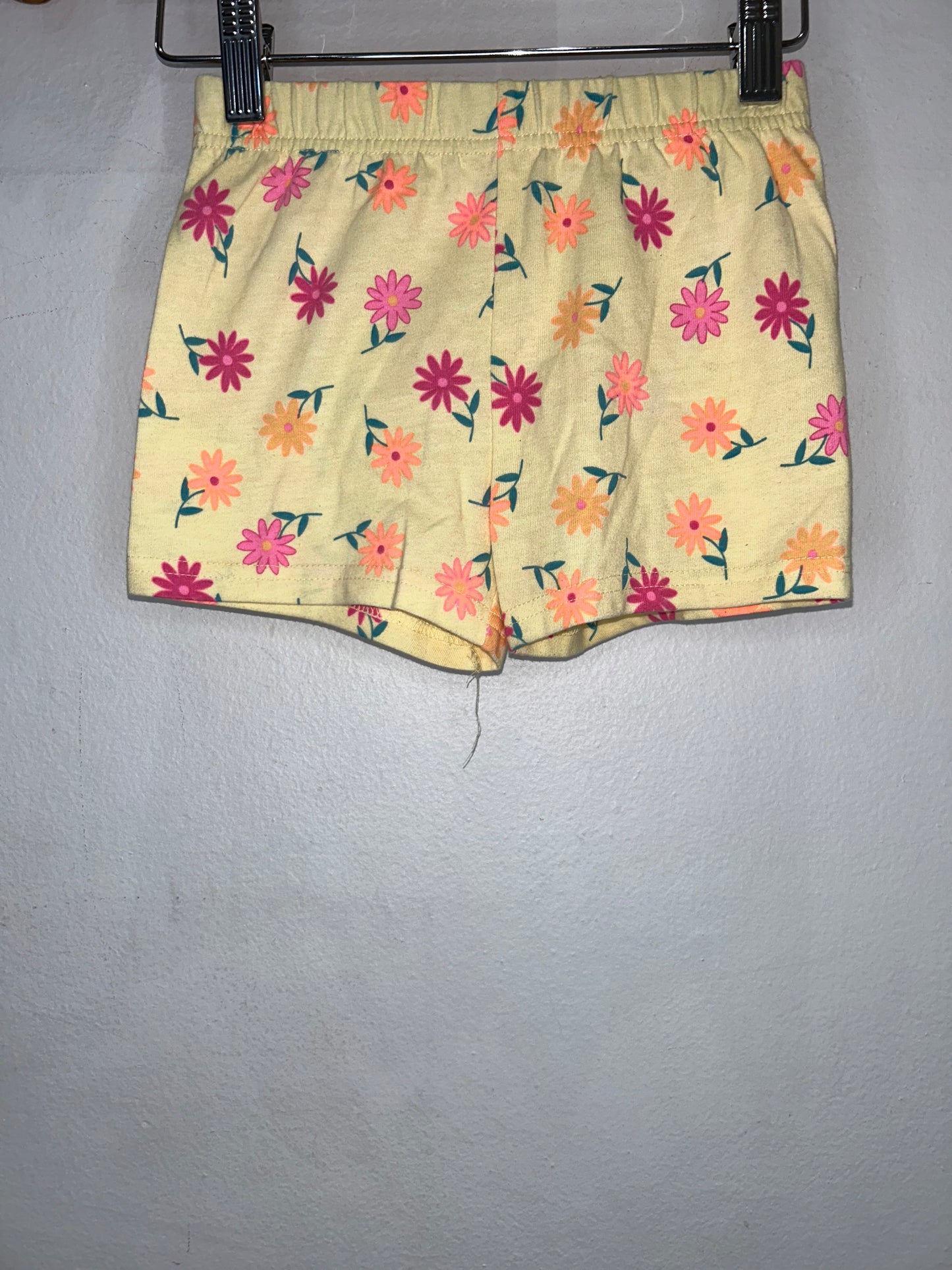 Bright flowers yellow shorts 2y