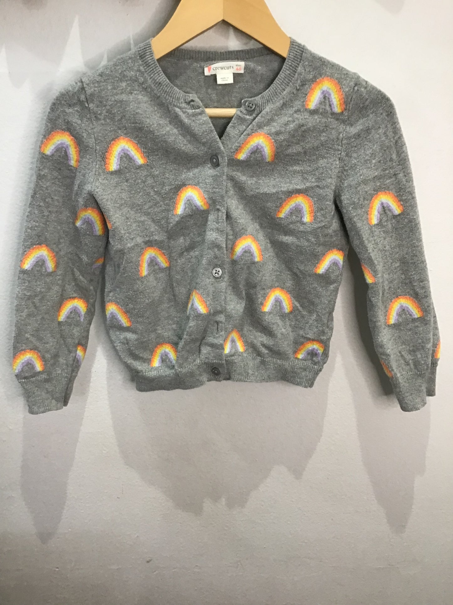 Rainbow cardigan 4-5y
