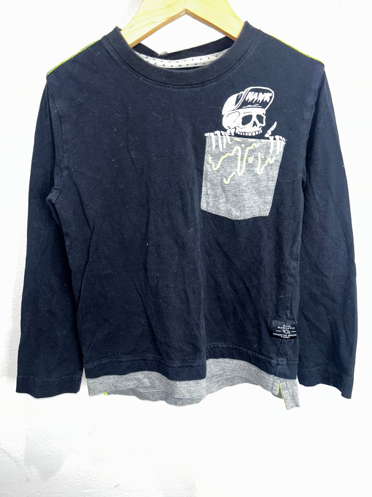 Skeleton pirate longsleeve 6y