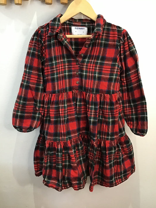 Dress thick flannel collared 5y