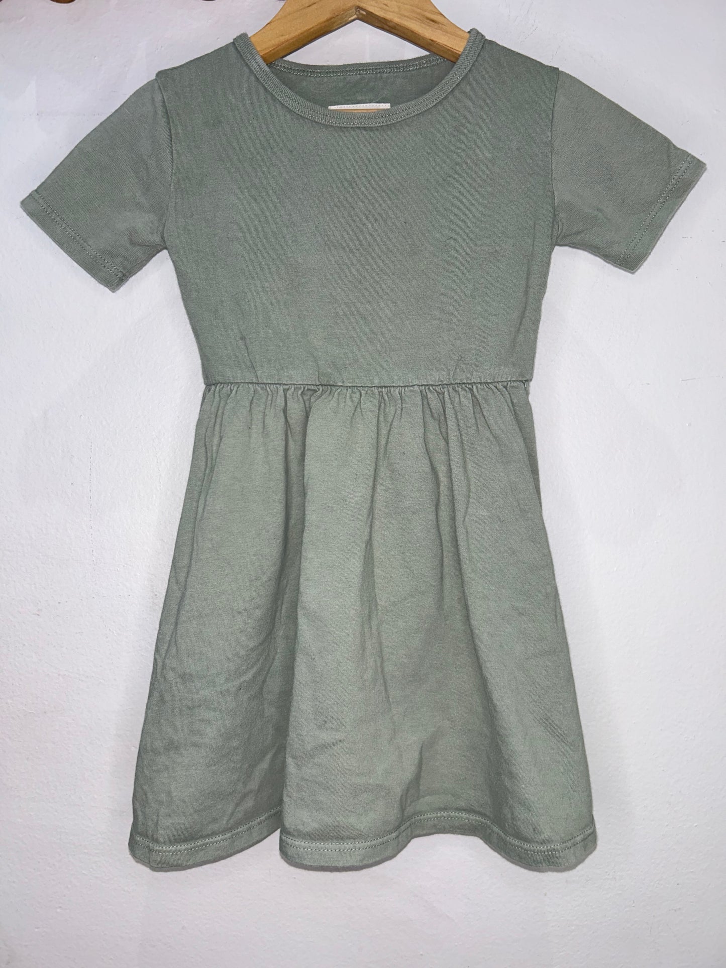 Minimioche green dress 1-2y