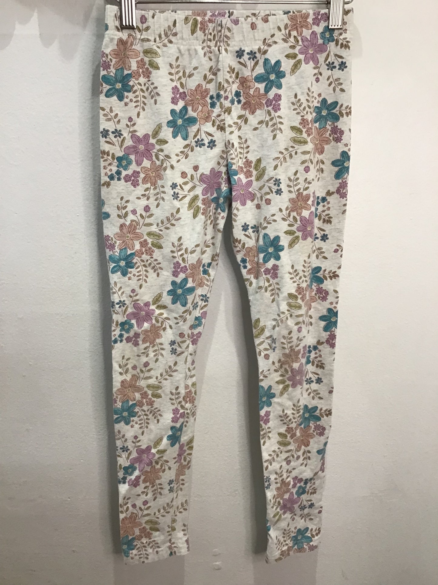 Drawn flowers leggings 10y