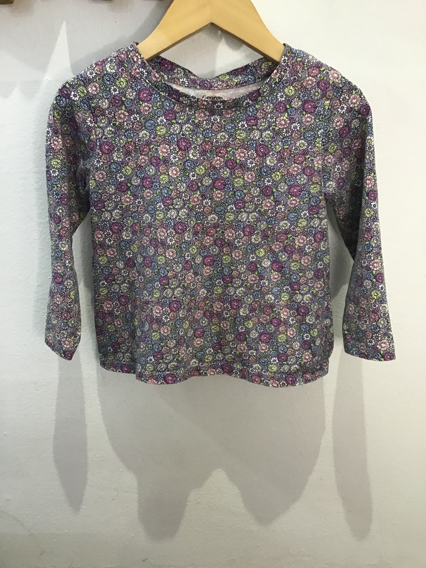 Purple flowers longsleeve 3y