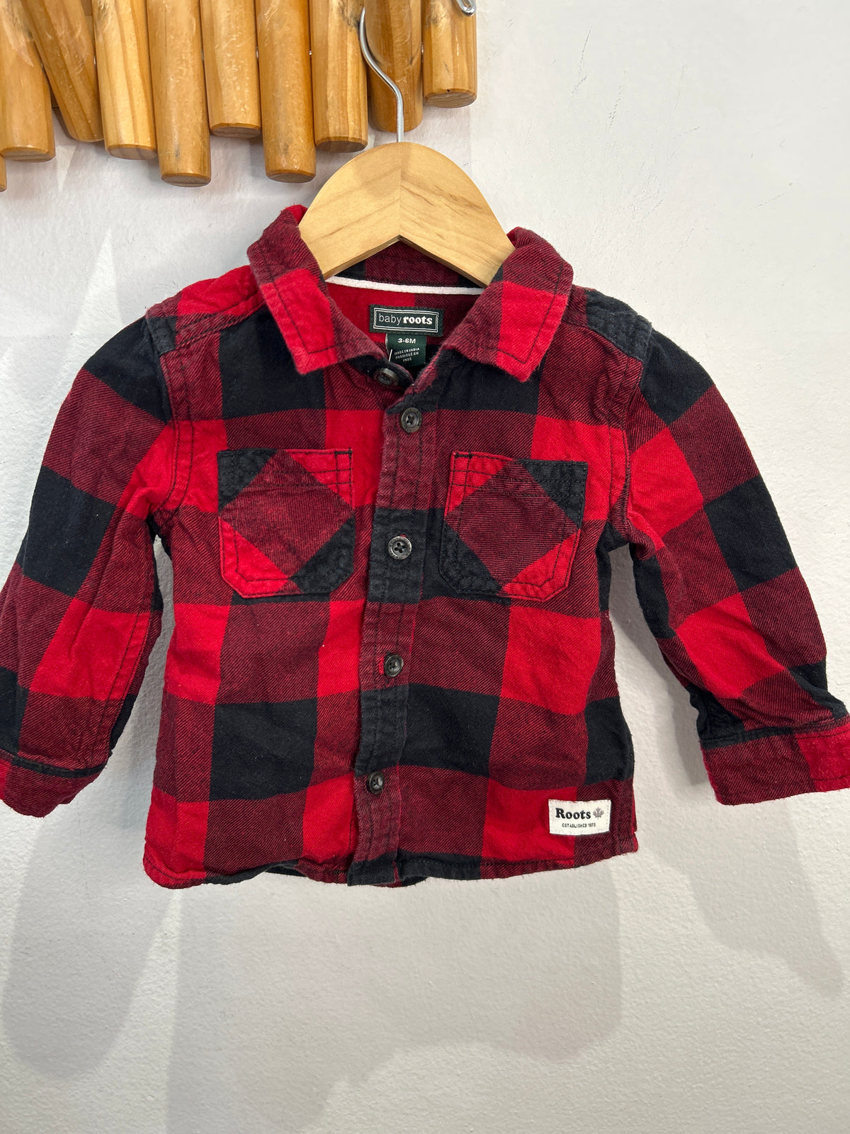 Roots flannel shirt 3-6m