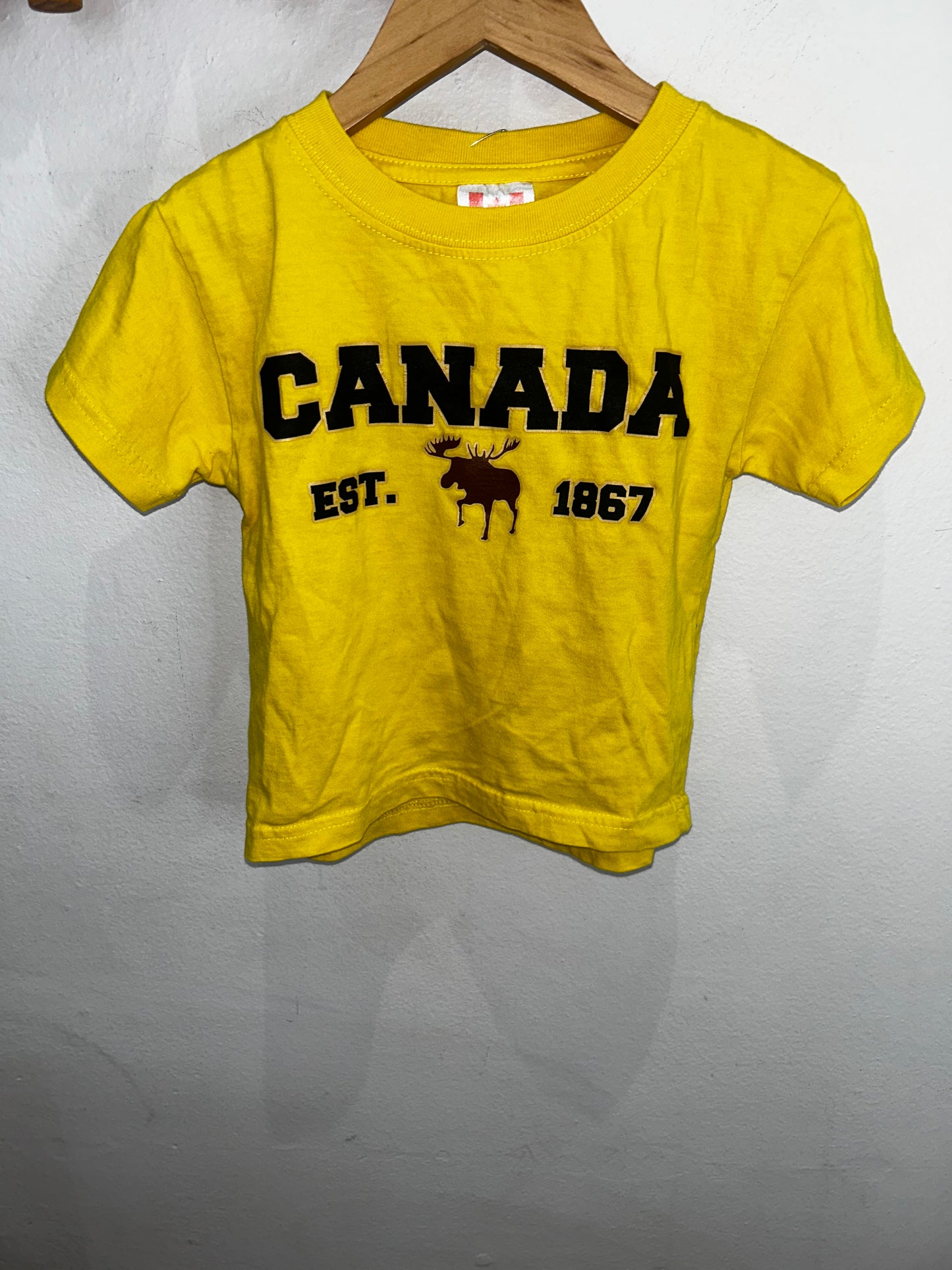 Yellow canada moose shirt 2y