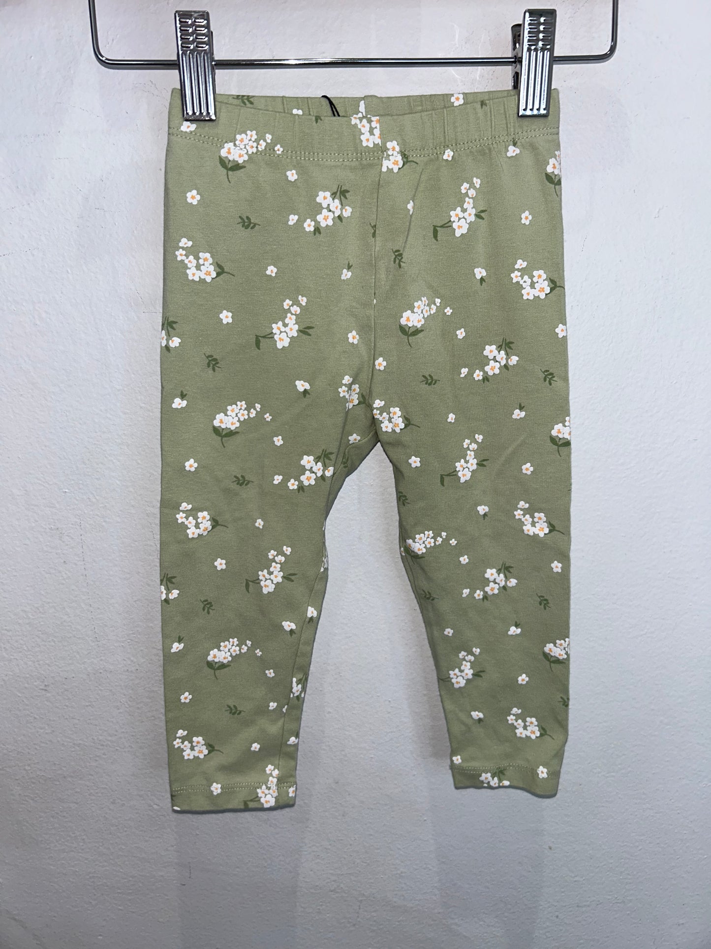 Sage floral leggings 12-18m