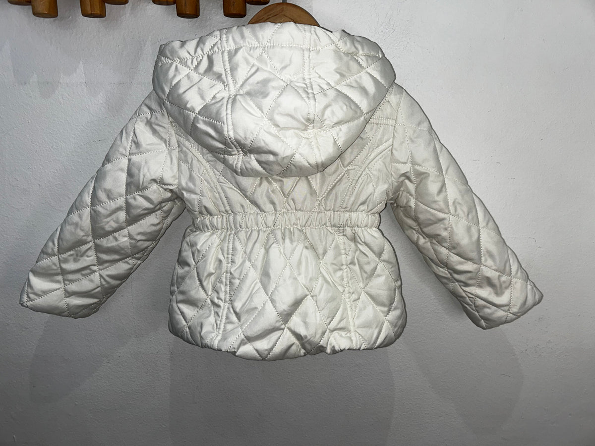 White lightweight puffer 12m