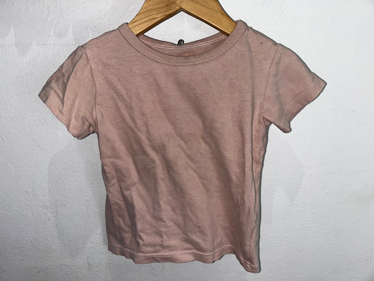 Minimioche light pink tee 1-2y*
