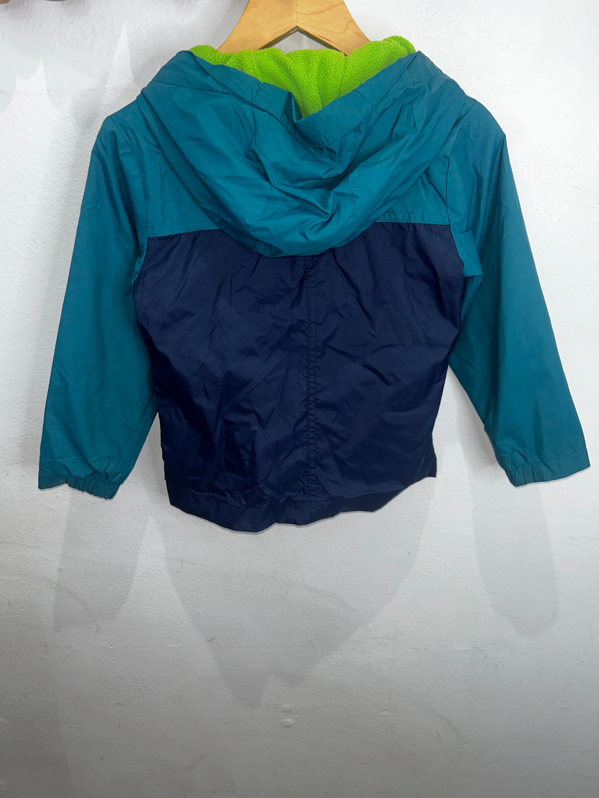 Columbia green fleece lined jacket 4y