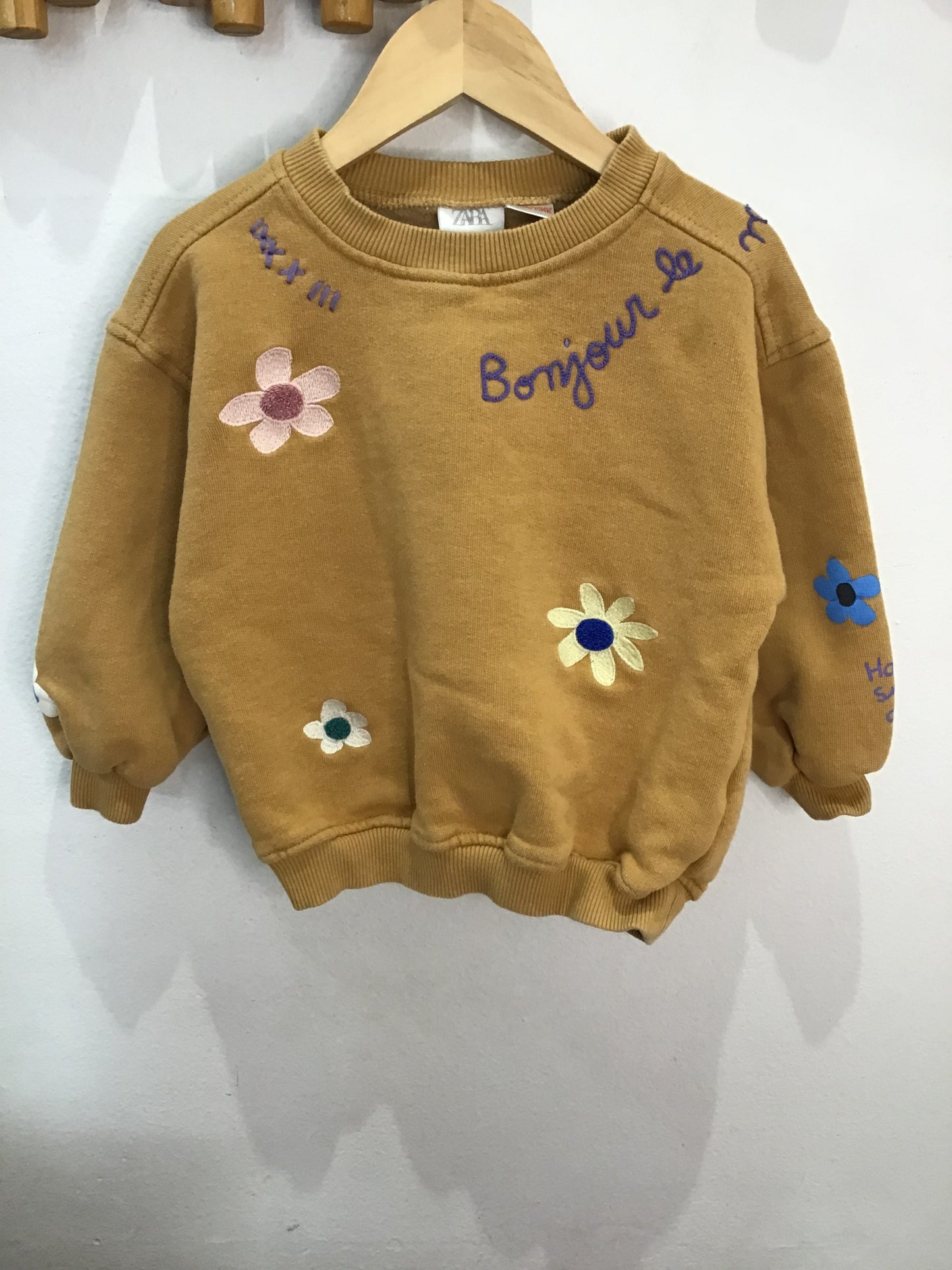 Mustard bonjour pullover 2y