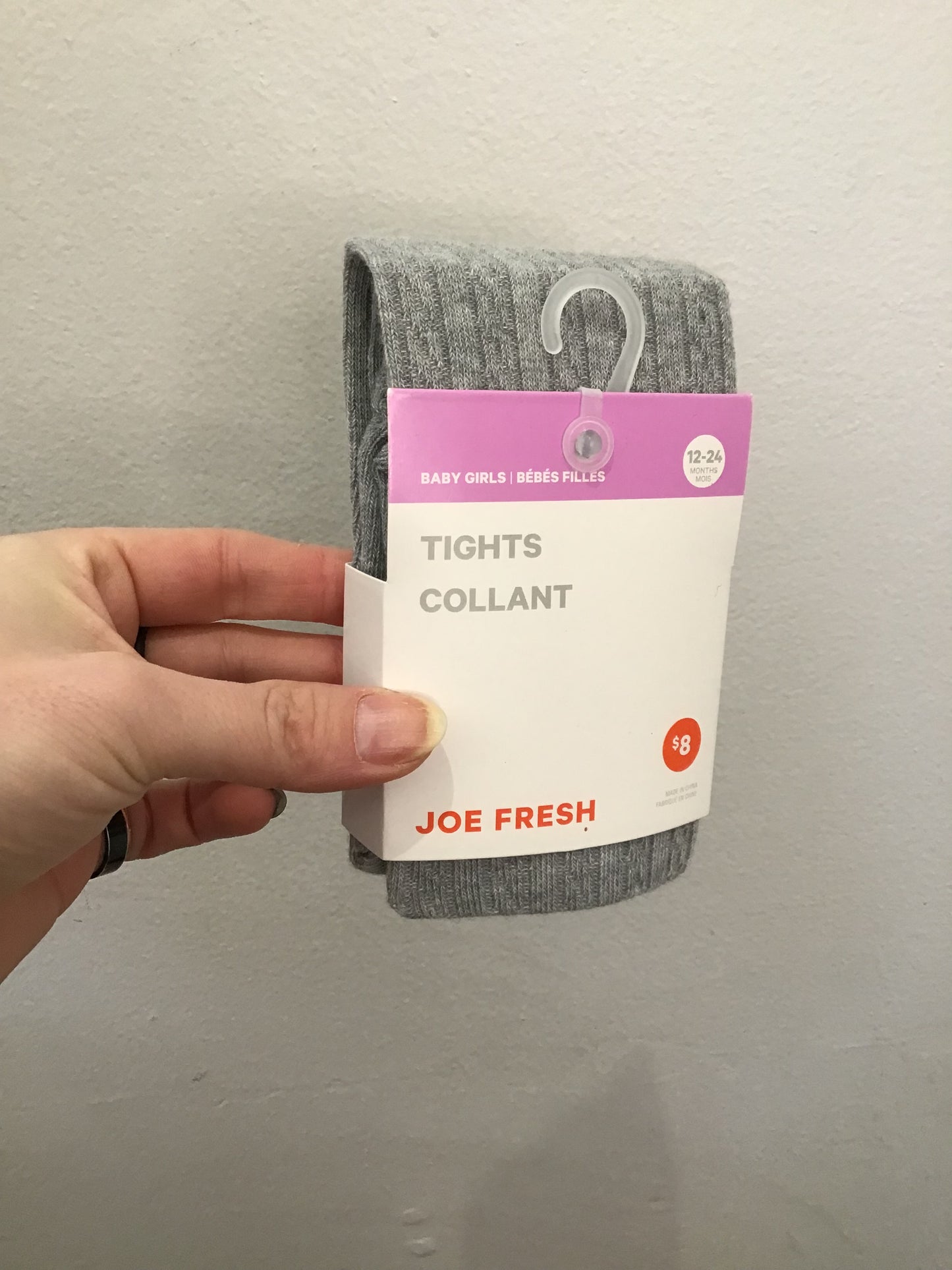 Grey tights 12-24m NEW