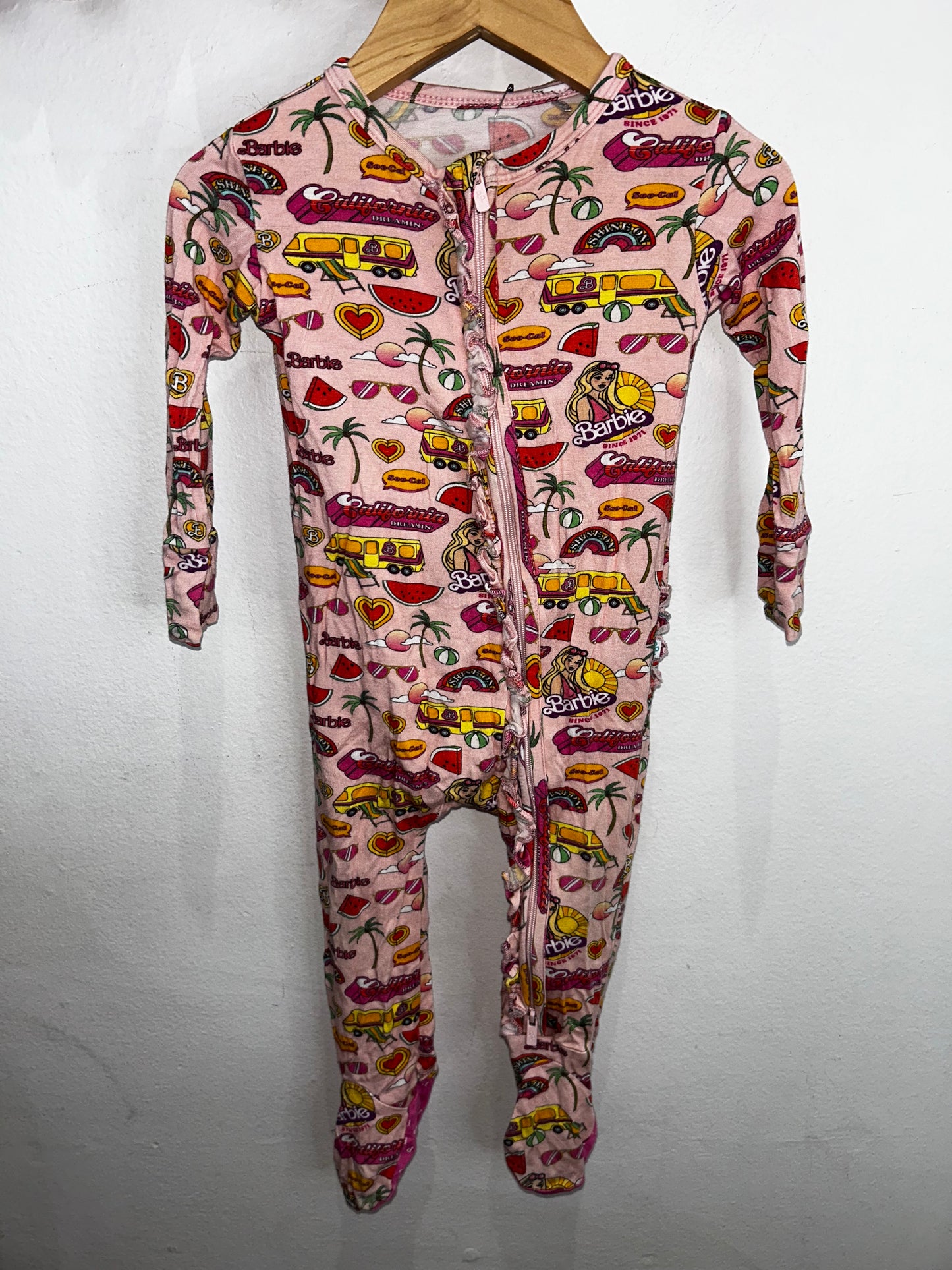 Posh Peanut Barbie frilly sleeper 9-12m