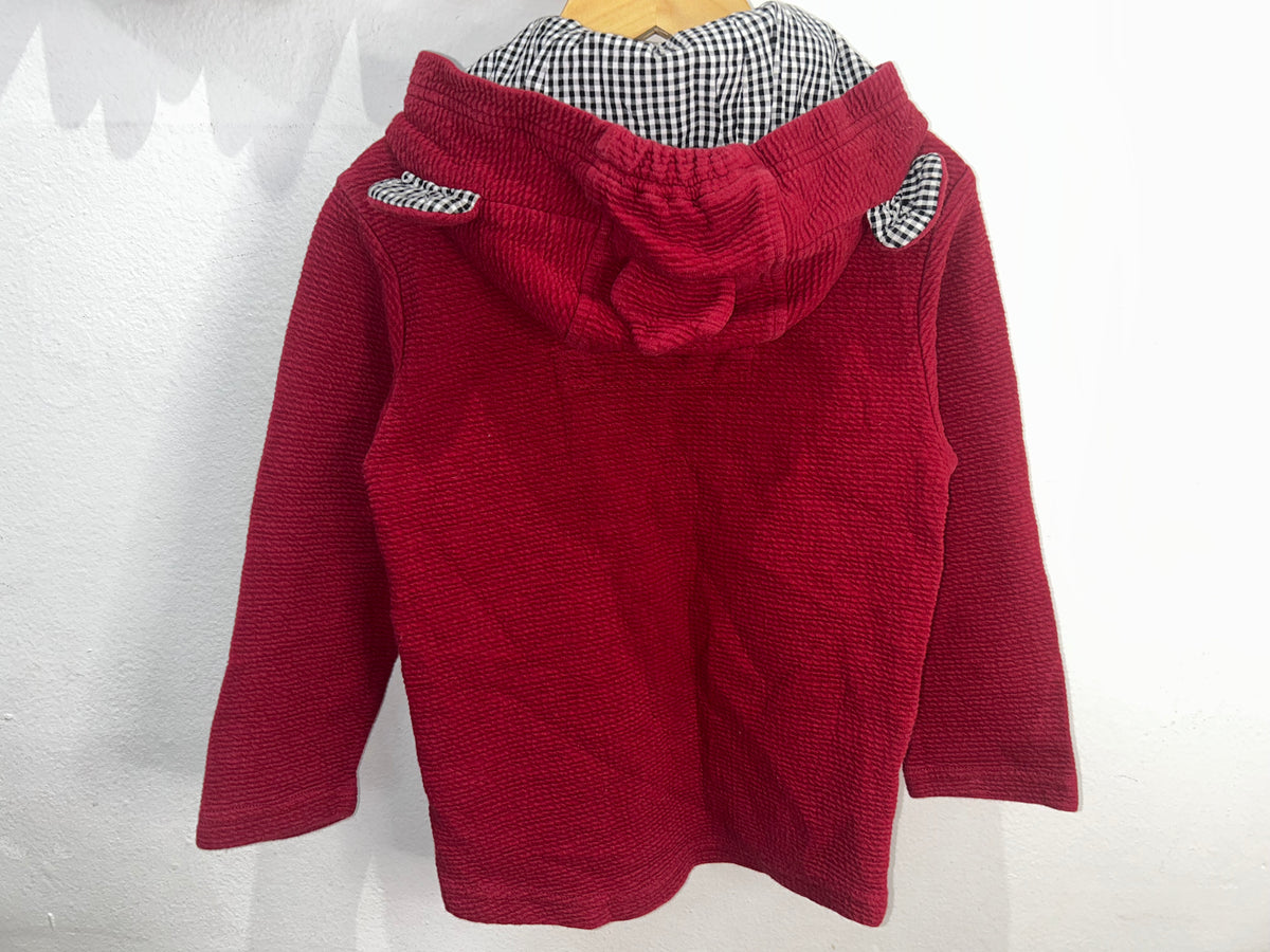 Maroon textured sweatshirt 3y
