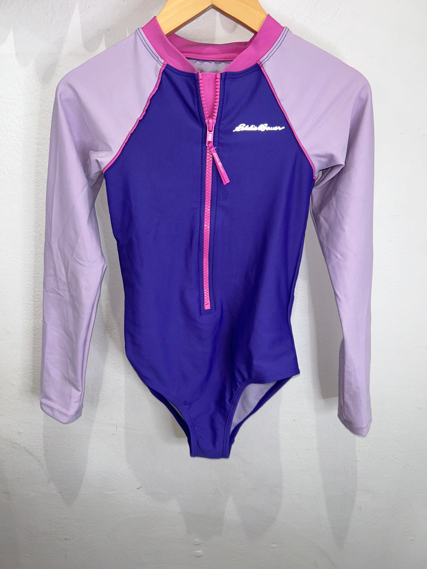 Eddie Bauer purple swimsuit 7-8y