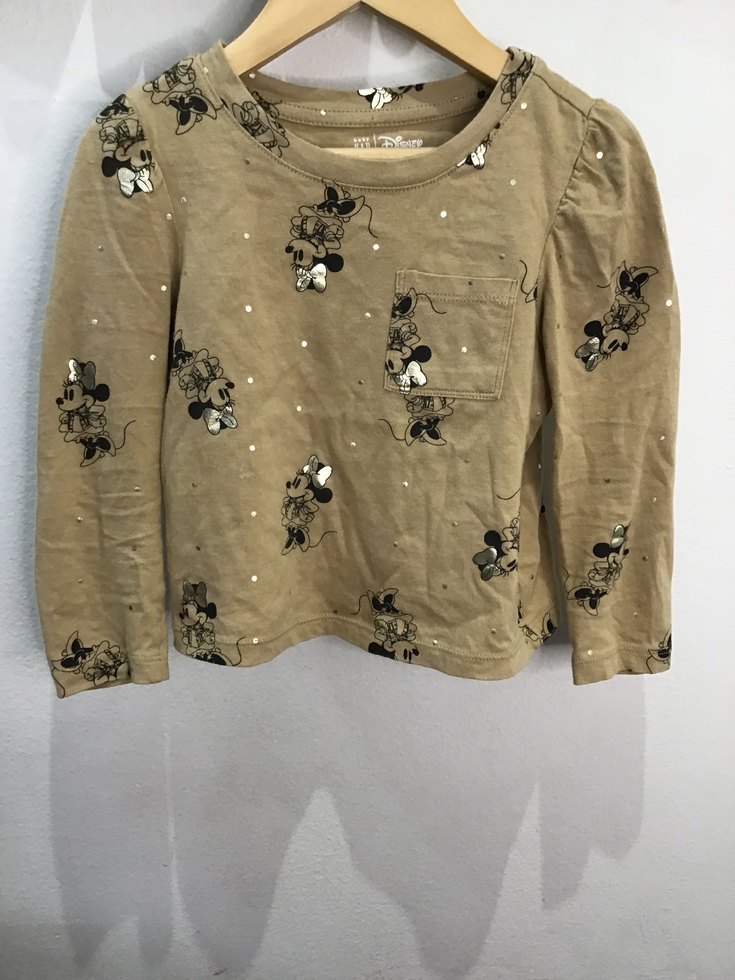 Longsleeve brown Mickey 3y