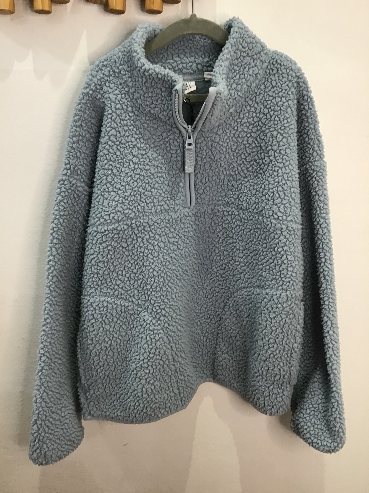 Blue teddy quarter zip 10y