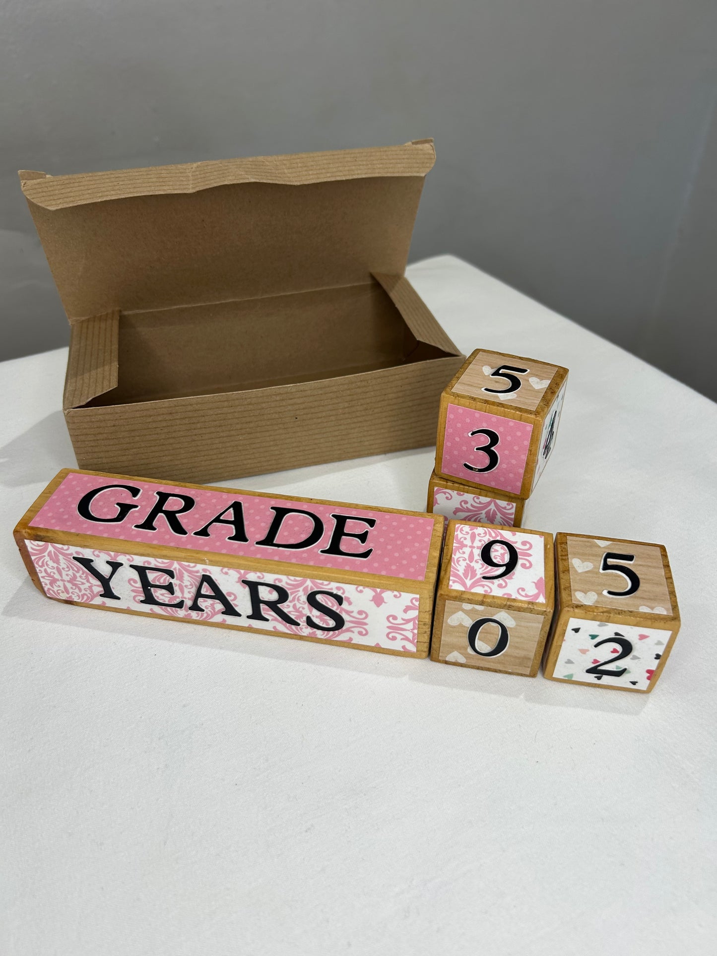 Wooden month signs