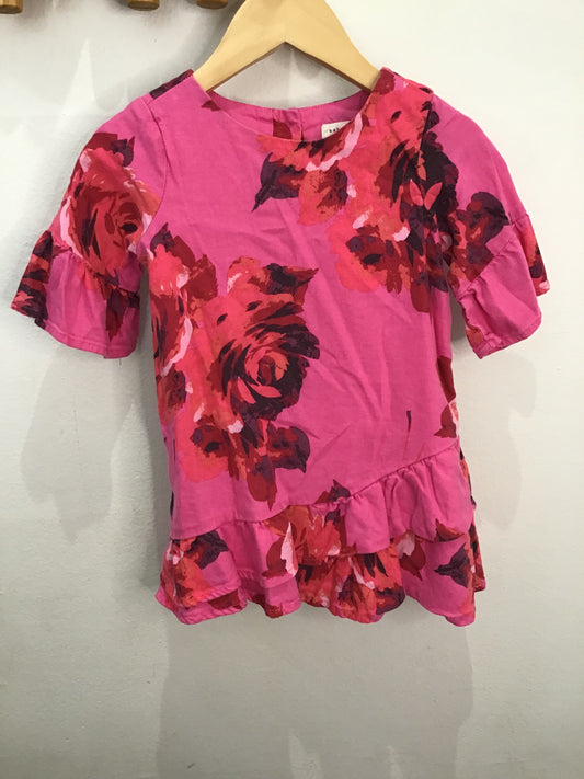 Pink painted dress 18-24m