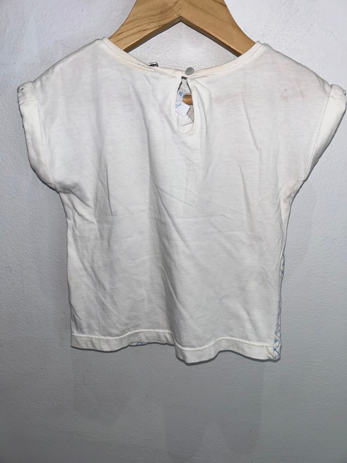 Jacadi blue pattern tee 2y*
