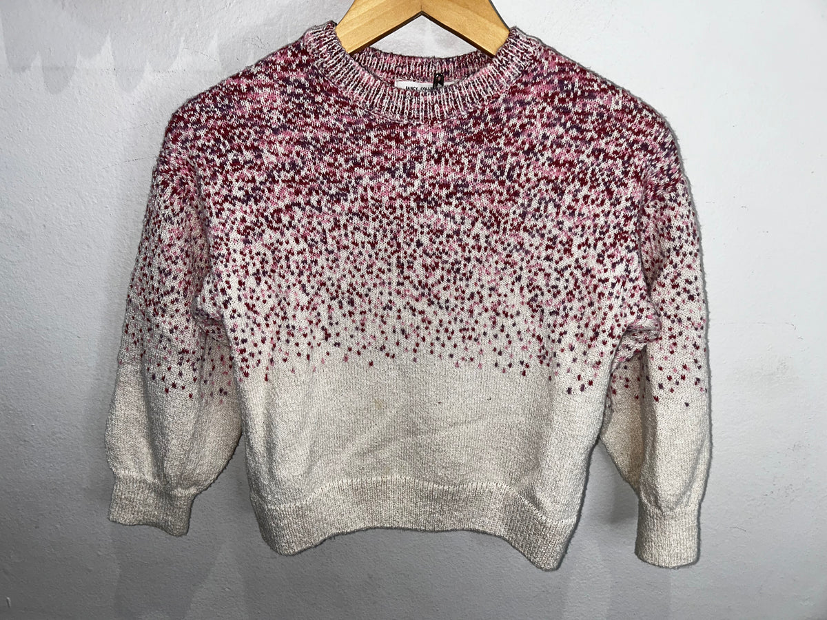 Pink print sweater 5y