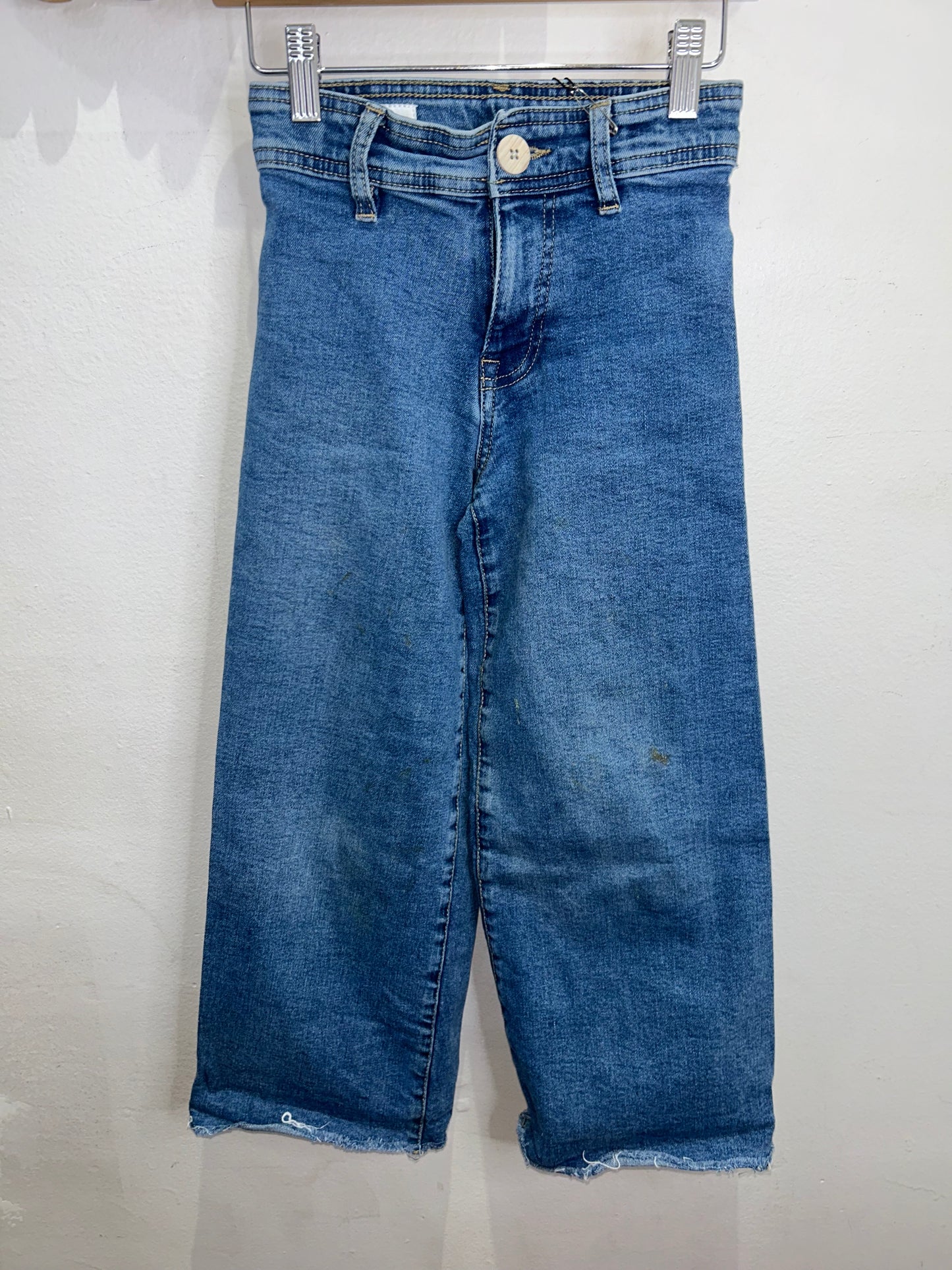 Wide leg midwash jeans 7y*